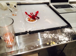 typical Wifey mess and glass of Rose