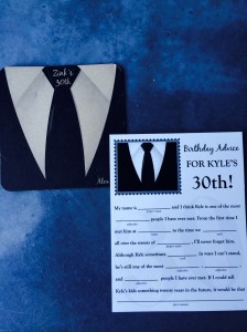 I would show you the back of Alex's coaster, but it's very personal and thoughtful